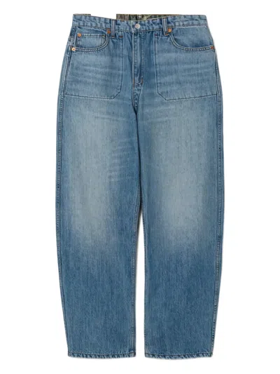 Re/done Patch-pocket Trousers In Blue