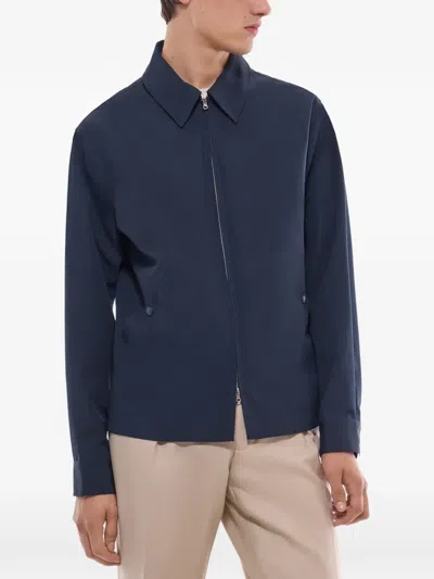 Fursac Classic-collar Jacket In Blue