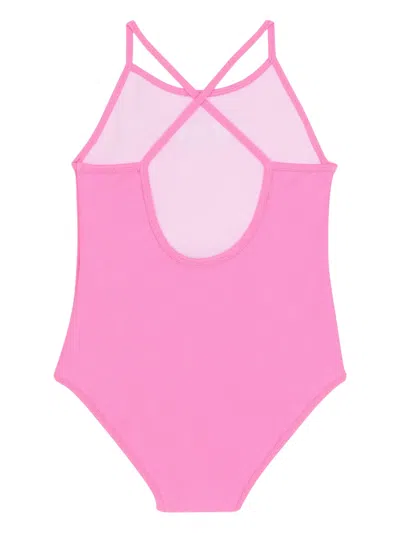 Balmain Thin Straps Swimsuit In Pink