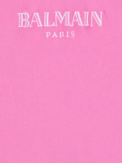 Balmain Thin Straps Swimsuit In Pink
