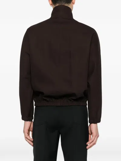 Courrèges Zip-up Bomber Jacket In Brown