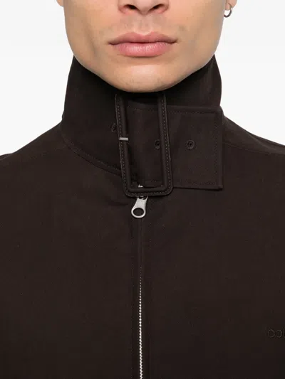 Courrèges Zip-up Bomber Jacket In Brown