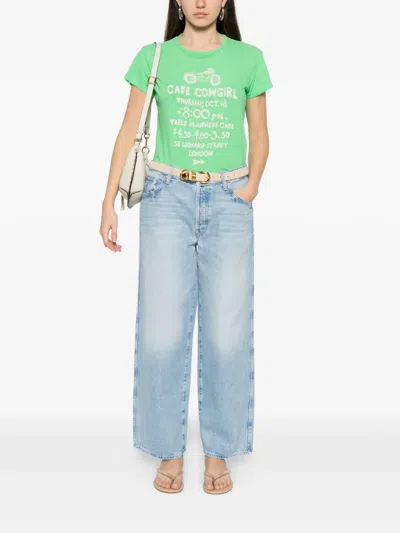Mother Five-pocket Belt-loop Jeans In Blue
