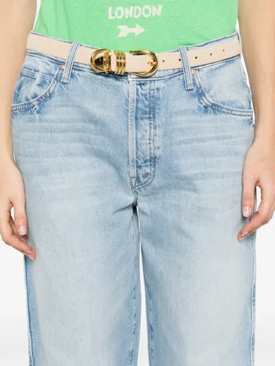Mother Five-pocket Belt-loop Jeans In Blue