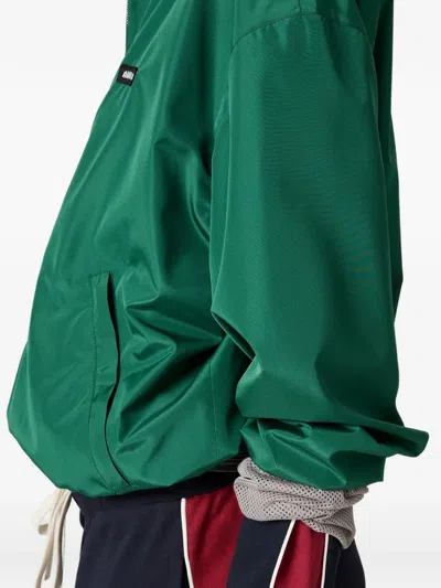 Miu Miu Technical Poplin Bomber Jacket In Green