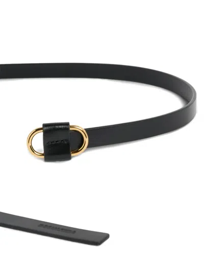 Dsquared2 Oval Buckle Twin Belt In Black