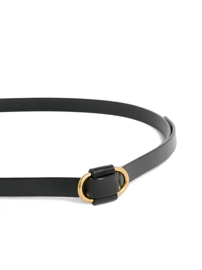 Dsquared2 Oval Buckle Twin Belt In Black