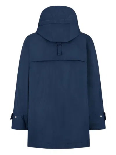Dsquared2 Hooded Pocket Coat In Blue