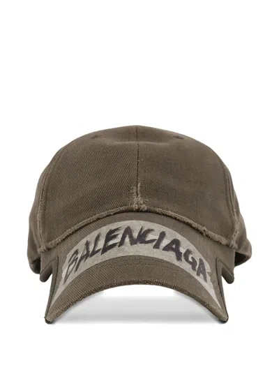 Balenciaga Cap Masking Tape In Green