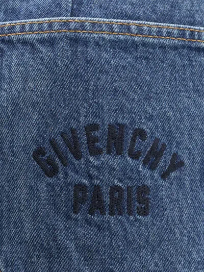 Givenchy Patch-pocket Denim Skirt In Blue