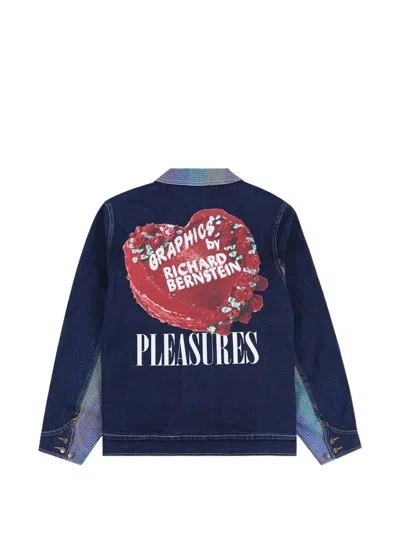 Pleasures X Richard Bernstein Cake Denim Jacket In Blue