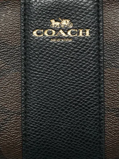 Pre-owned Coach Vintage Corner-zip Clutch Bag In Brown