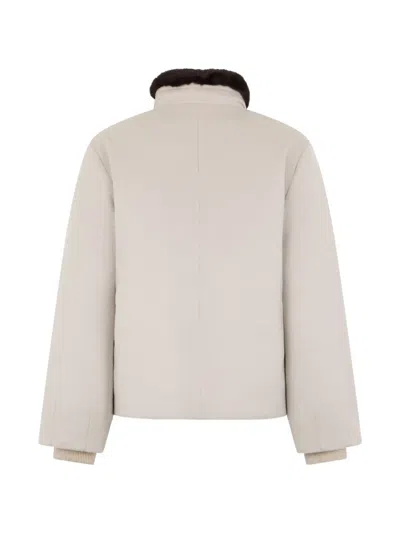 Moorer Concealed-fastening Jacket In Neutral