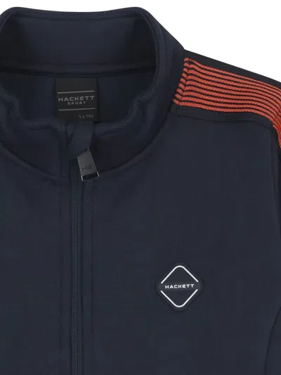 LOUNGE TRACK LOGO拉链条纹袖卫衣