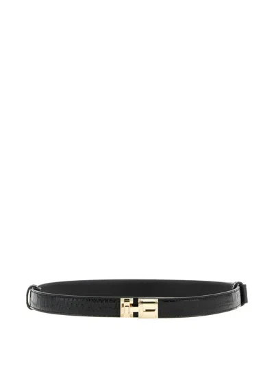 Tom Ford Croc Embossed T Shape Adjustable Belt In Brown