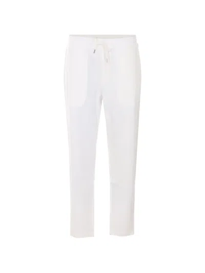 Brunello Cucinelli Leisure Fit Trousers With Drawstring In White