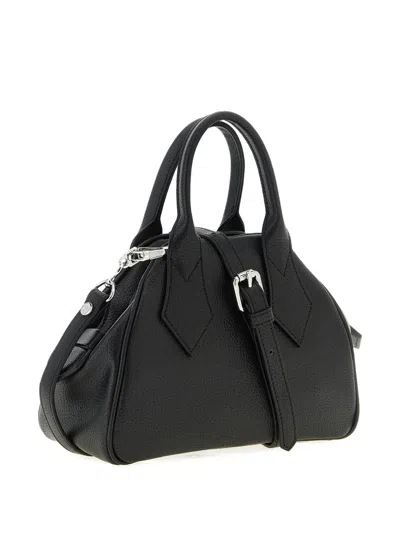 Vivienne Westwood Triangular Silhouette Leather Tote Bag In Black