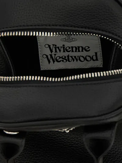 Vivienne Westwood Triangular Silhouette Leather Tote Bag In Black