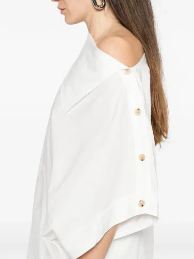 ISSA 纽扣短袖罩衫