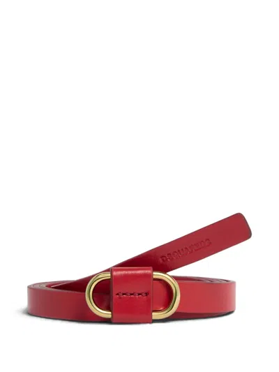 Dsquared2 O-ring Twin Belt In Red