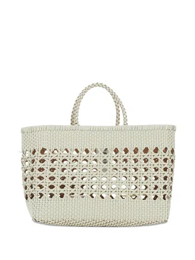 Osoi Biscuit Woven Tote Bag In White