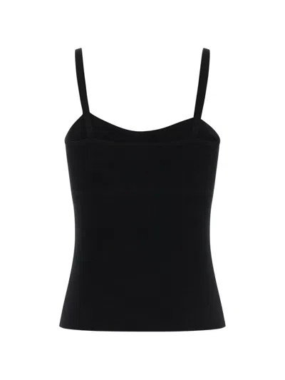 Max Mara Mxmepica Top Fitted Silhouette Spaghetti Straps In Black