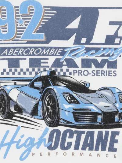 Abercrombie Fitch Sports-car Graphic T-shirt In White