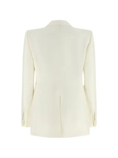 Tom Ford Single-breasted Long-sleeved Suit Jacket In White