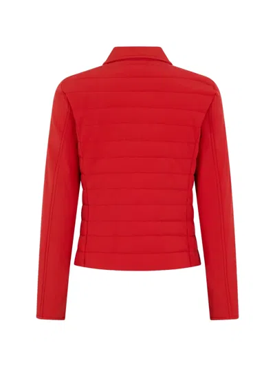 Moorer Quilted Jacket In Red