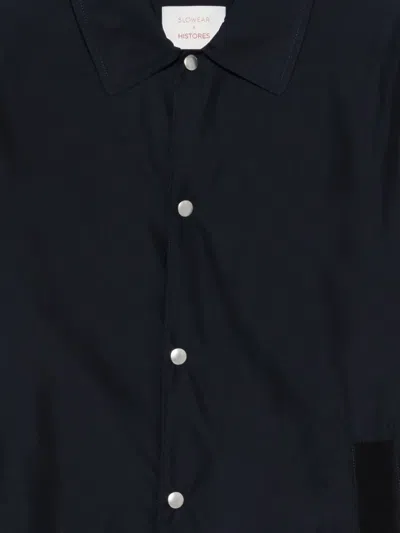 Slowear X Histores Buttoned Jacket In Blue