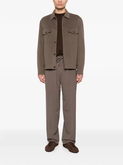 Attachment Pocket Jacket In Brown