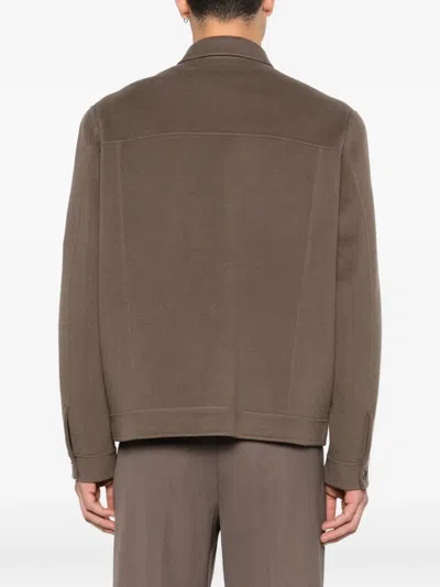 Attachment Pocket Jacket In Brown