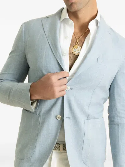 Eleventy Single-breasted Blazer In Blue