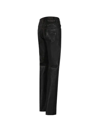 Versace Button-fastening Trousers In Black