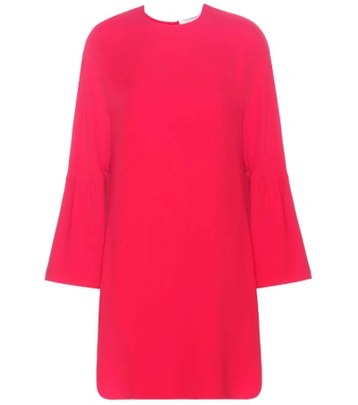 Shop Valentino Silk-crêpe Minidress In Red