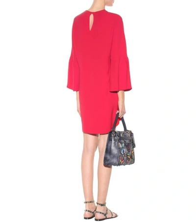 Shop Valentino Silk-crêpe Minidress In Red