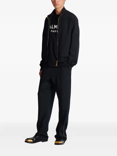 Balmain Drawstring-fastening Sweatpants In Blue