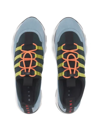 Marni Sneakers Contrasting Sole Low Top Pull Tab In Multi