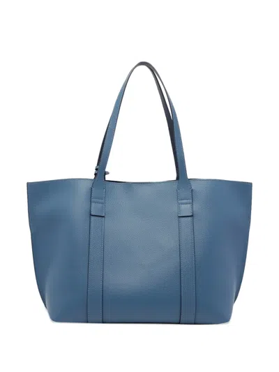 Hogan Medium Script H-charm Tote Bag In Blue