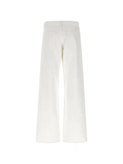 Agolde Vana Fold Wide-leg Jeans In White