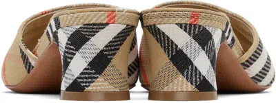 Burberry 45mm Sloane Heeled Sandals In Sand
