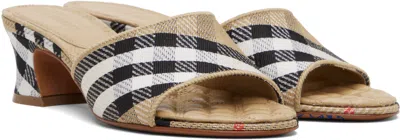 Burberry 45mm Sloane Heeled Sandals In Sand