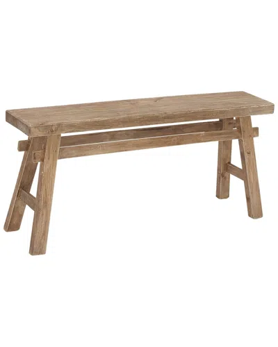 Peyton Lane Rustic Wood Bench In Brown