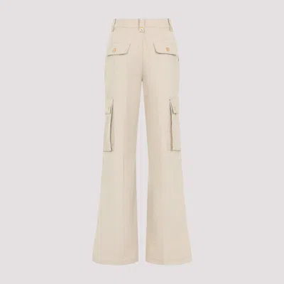 Celine Cargo Pants With Flared Leg And Pockets In Neutral