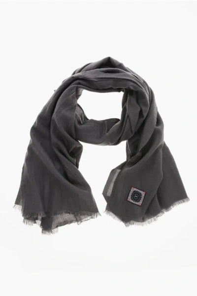Destin Solid Color Wool Scarf In Gray