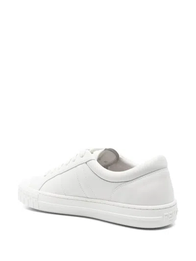 Fendi Valentino Garavani Multicolor Fabric And Mesh True Act Sneakers In White