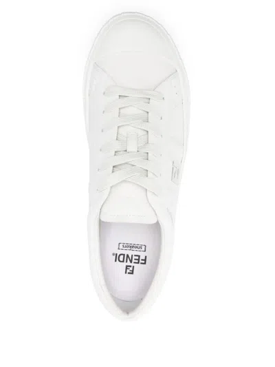 Fendi Valentino Garavani Multicolor Fabric And Mesh True Act Sneakers In White