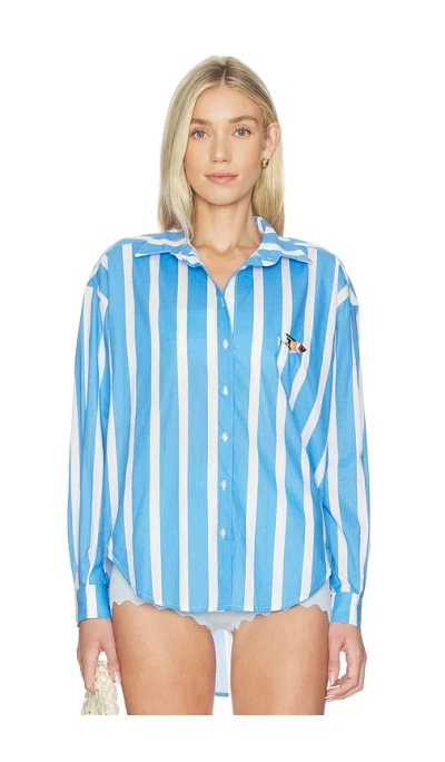 Nau Bikinis Striped Tunic In Multi