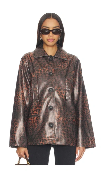 麂皮扣前开夹克