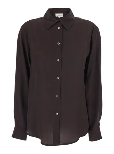 P.a.r.o.s.h Buttoned Long-sleeves Shirt In Brown
